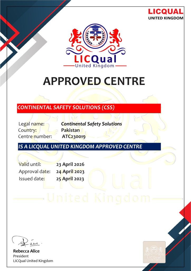 LICQual Approved Training Centre Certificate