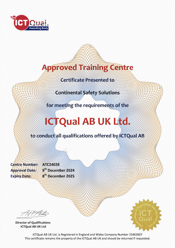 ProQual Approved Training Centre Certificate
