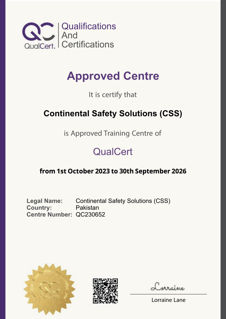 QualCert Approved Training Centre Certificate